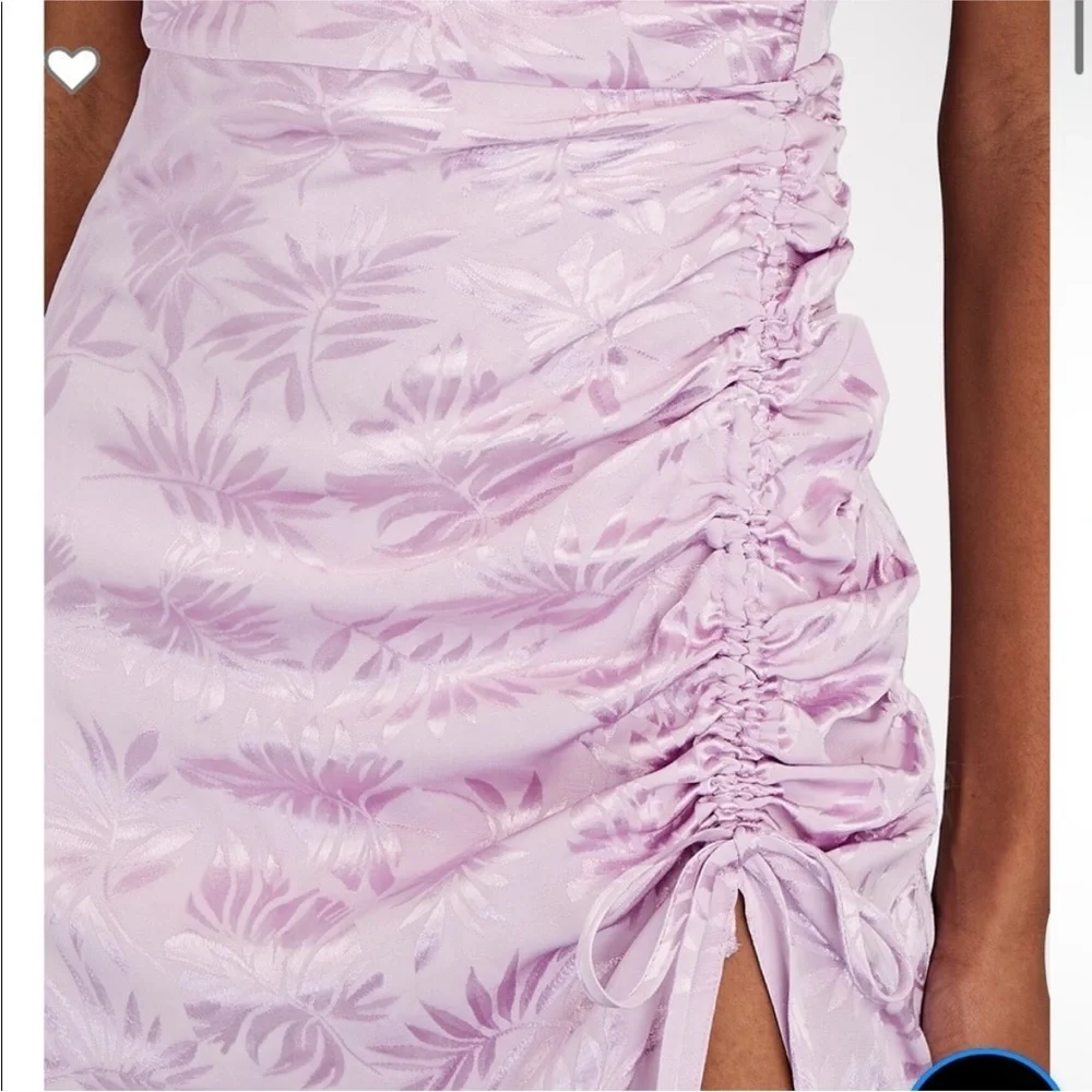 NWT Saylor Gardenia Ruched Jaquered MIDI Dress Gown - Picture 2 of 9